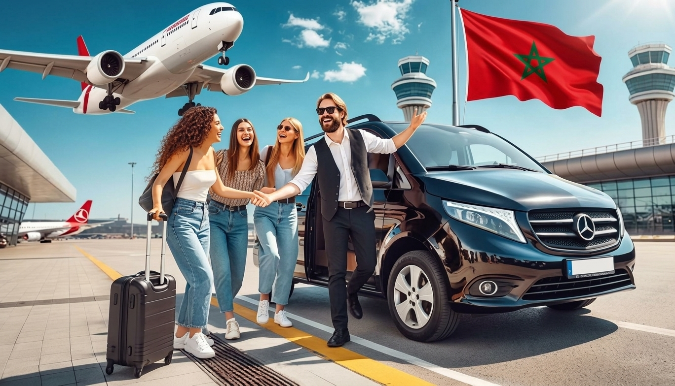 Transfert aéroport Casablanca Mohammed V en taxi privé au Maroc
